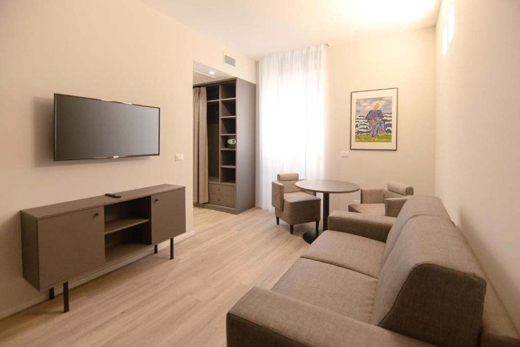 TV a/nebo společenská místnost v ubytování Hotel Orientale