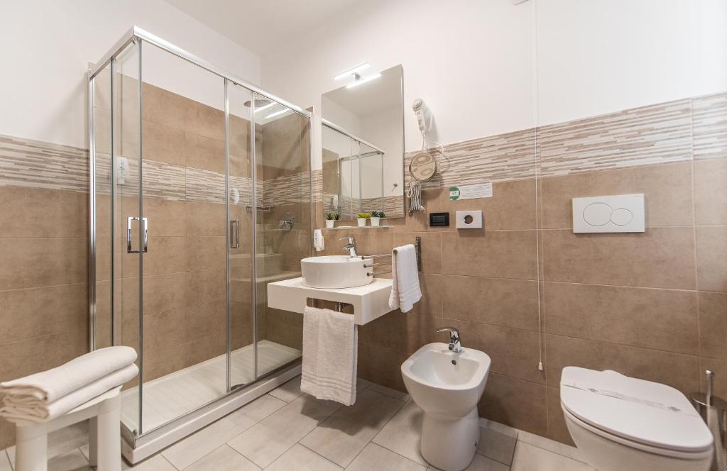 Koupelna v ubytování Hotel Gran Torino