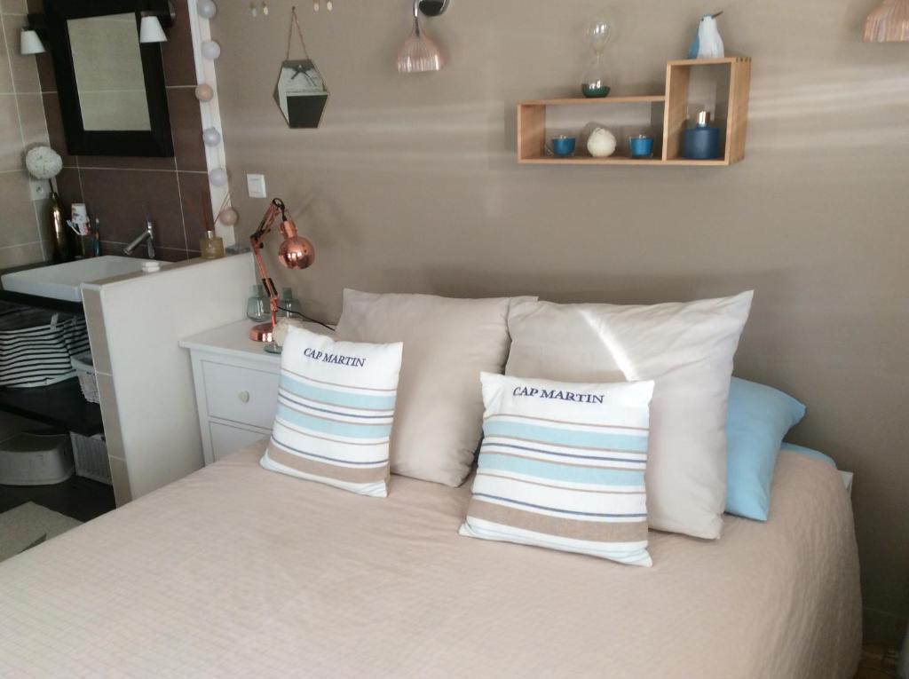 Postel nebo postele na pokoji v ubytování Duplex 105 m2 vue mer, terrasse 30m2