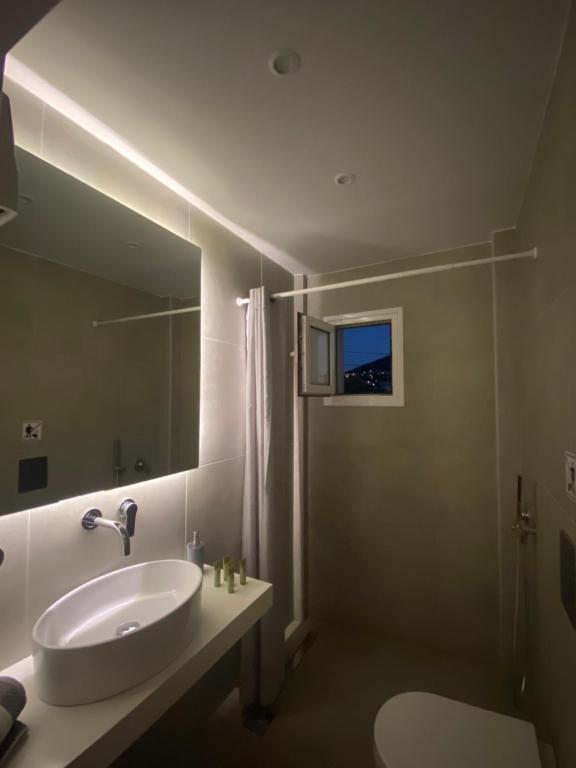 Koupelna v ubytování Euphoria Blue studio apartments