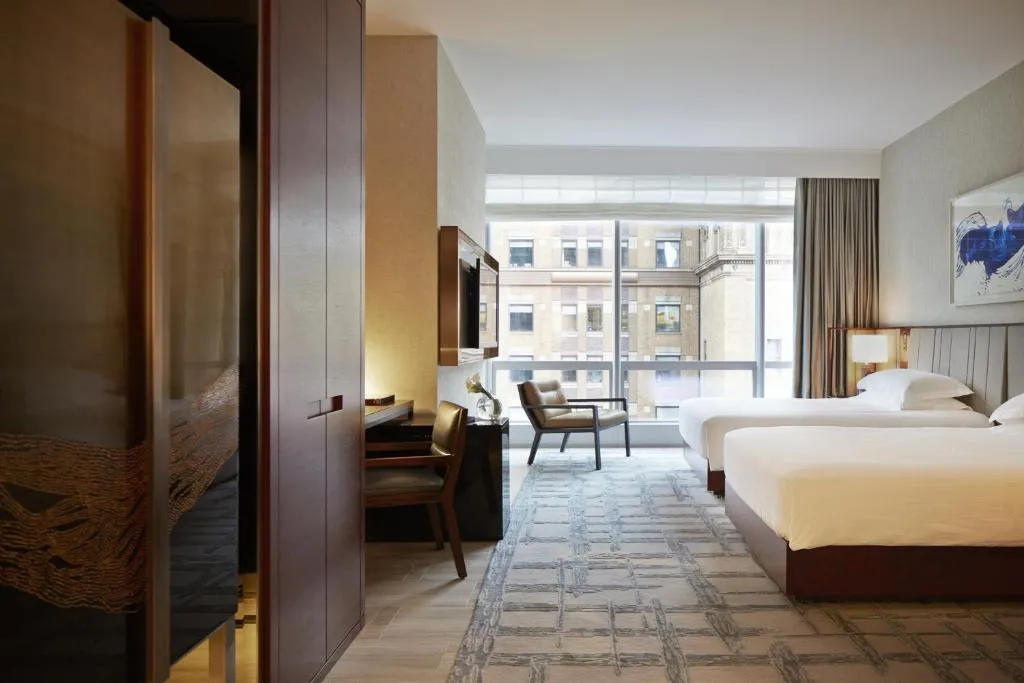 Double Room with Two Double Beds and City View