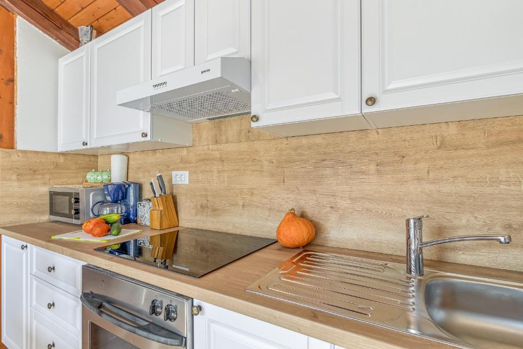 Kuchyň nebo kuchyňský kout v ubytování Apartman Marko in Tar