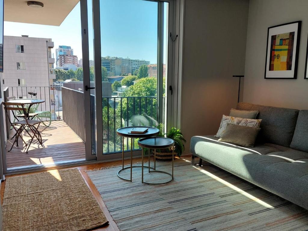 A seating area at Balconies of Cedofeita & Garage