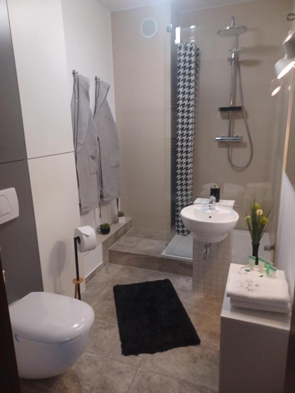 Kúpeľňa v ubytovaní Apartament B & S - Free Garage Parking