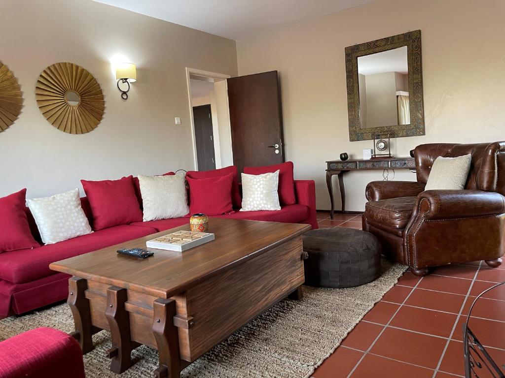 Posezení v ubytování Nyikani House