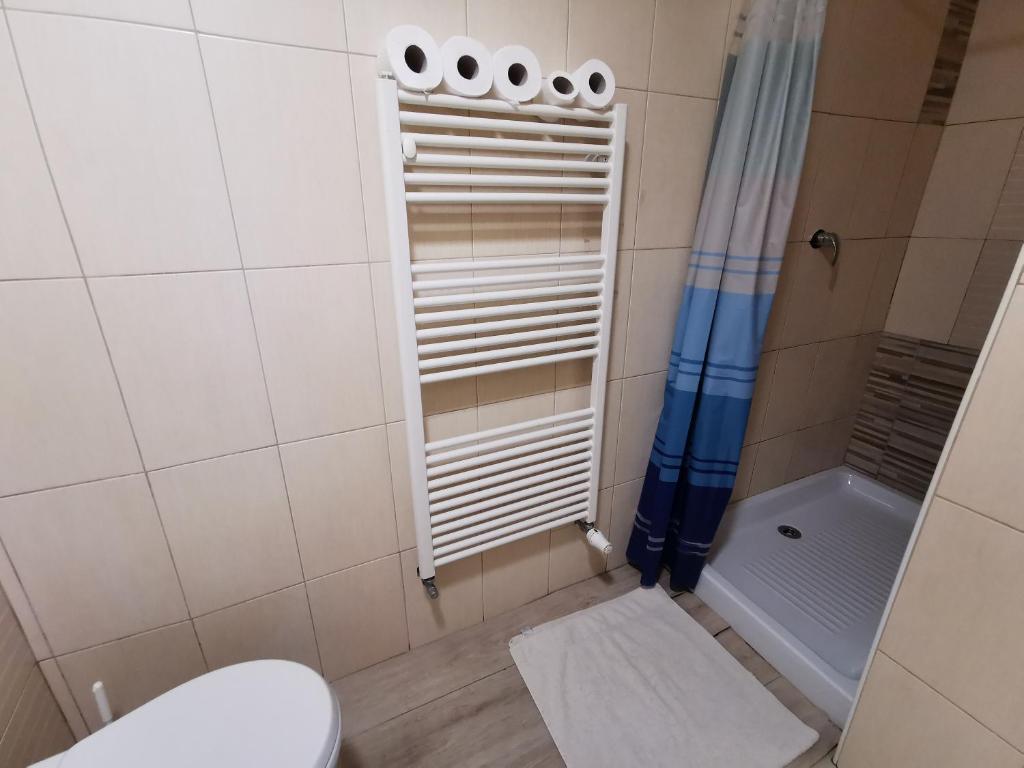 Koupelna v ubytování Most Hostel
