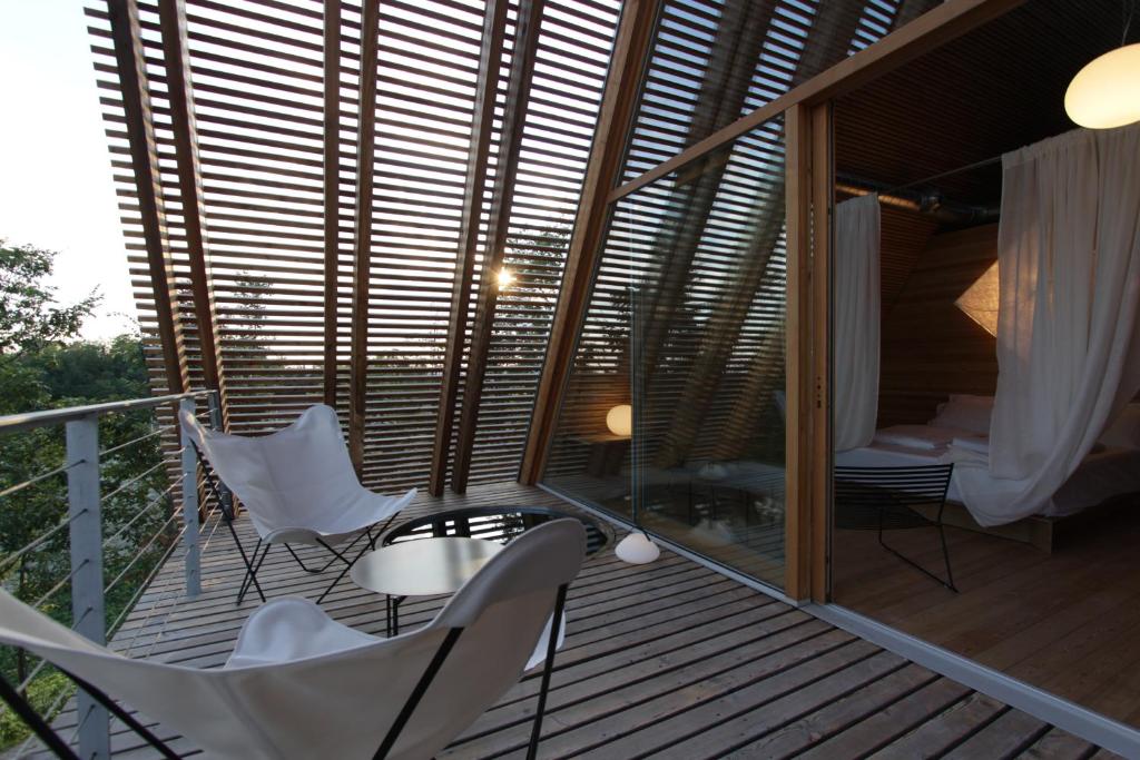 Balkón nebo terasa v ubytování LILELO - Little Leisure Lodge