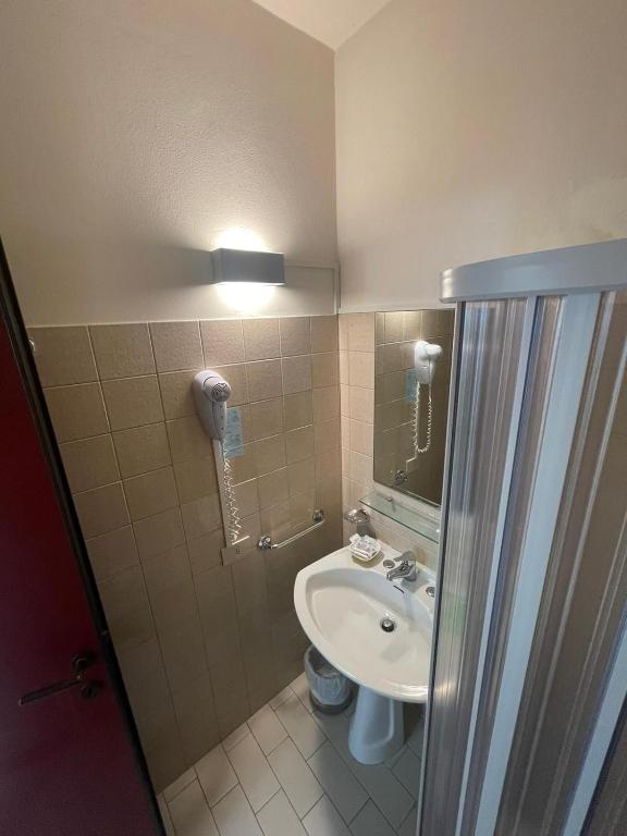 Koupelna v ubytování Hotel Metropol