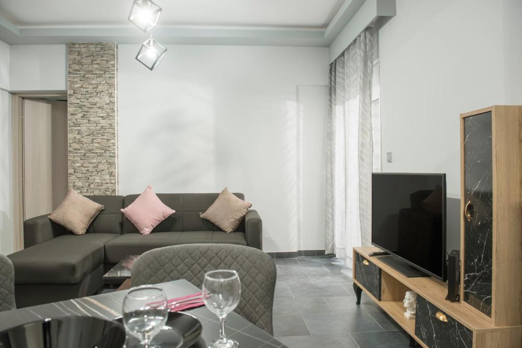 Televízia a/alebo spoločenská miestnosť v ubytovaní Dream Apartment "self check in"