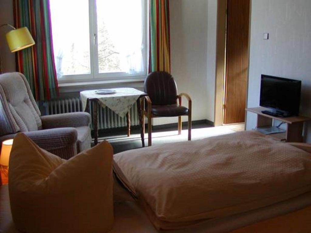 TV a/nebo společenská místnost v ubytování Kurhotel Eichwaldeck