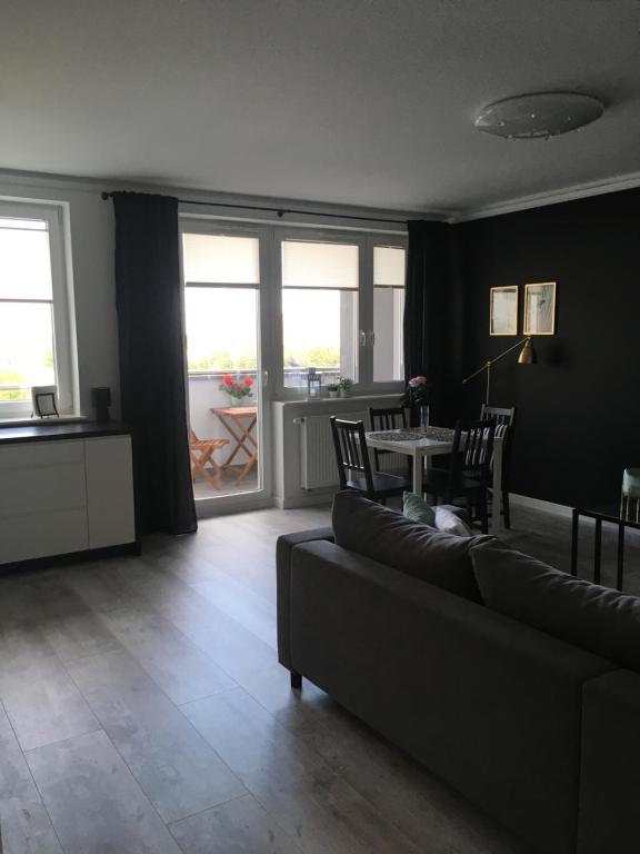 Posedenie v ubytovaní Apartament Miętowa Zebra