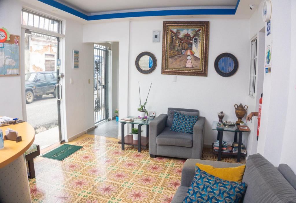 Posezení v ubytování Casa de Huespedes Colonial