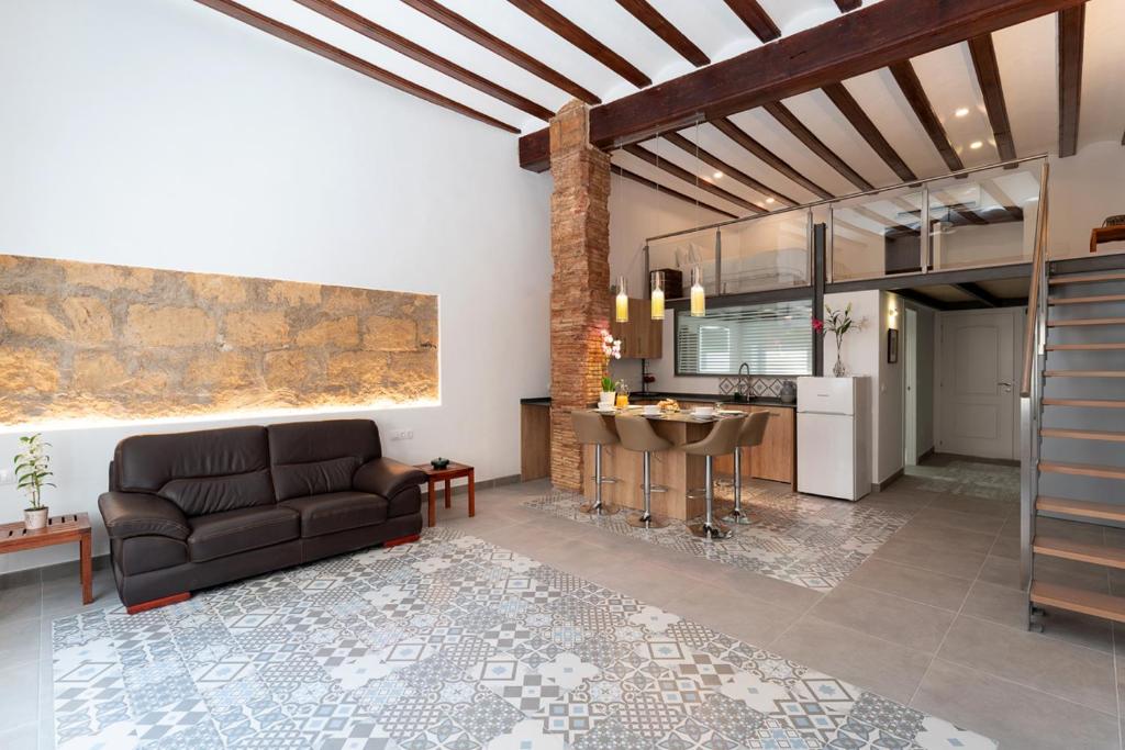 Kuchyň nebo kuchyňský kout v ubytování Suite Loft 4 PAX by costablancarent