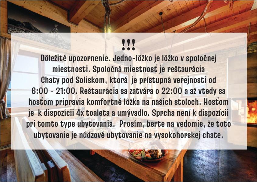 Horská Chata pod Soliskom - Cama Individual Em Dormitório