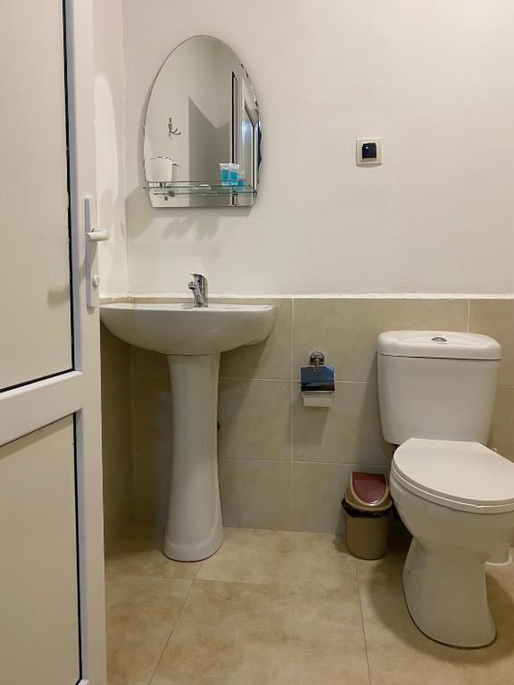 Koupelna v ubytování Hotel Villa Eniseli