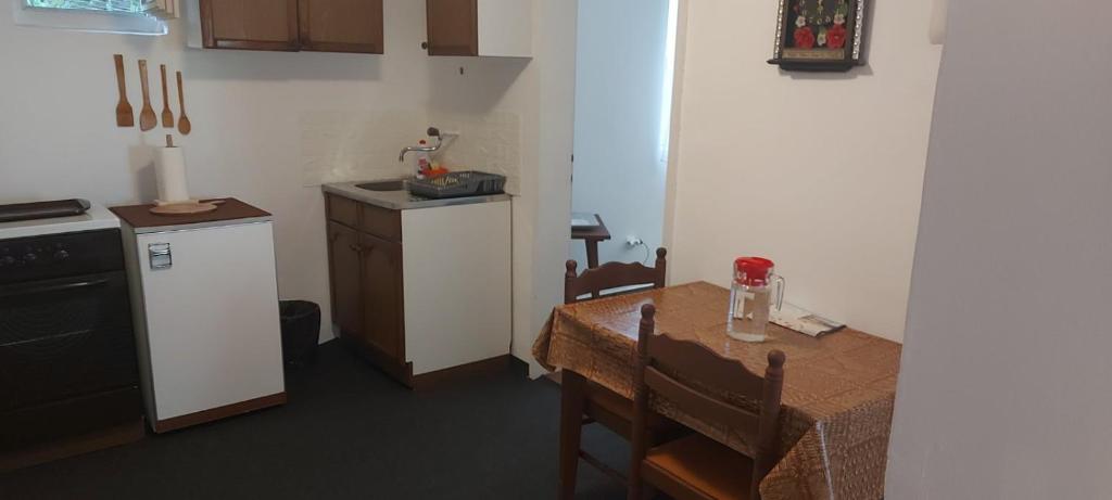Kuchyň nebo kuchyňský kout v ubytování Apartman Paje