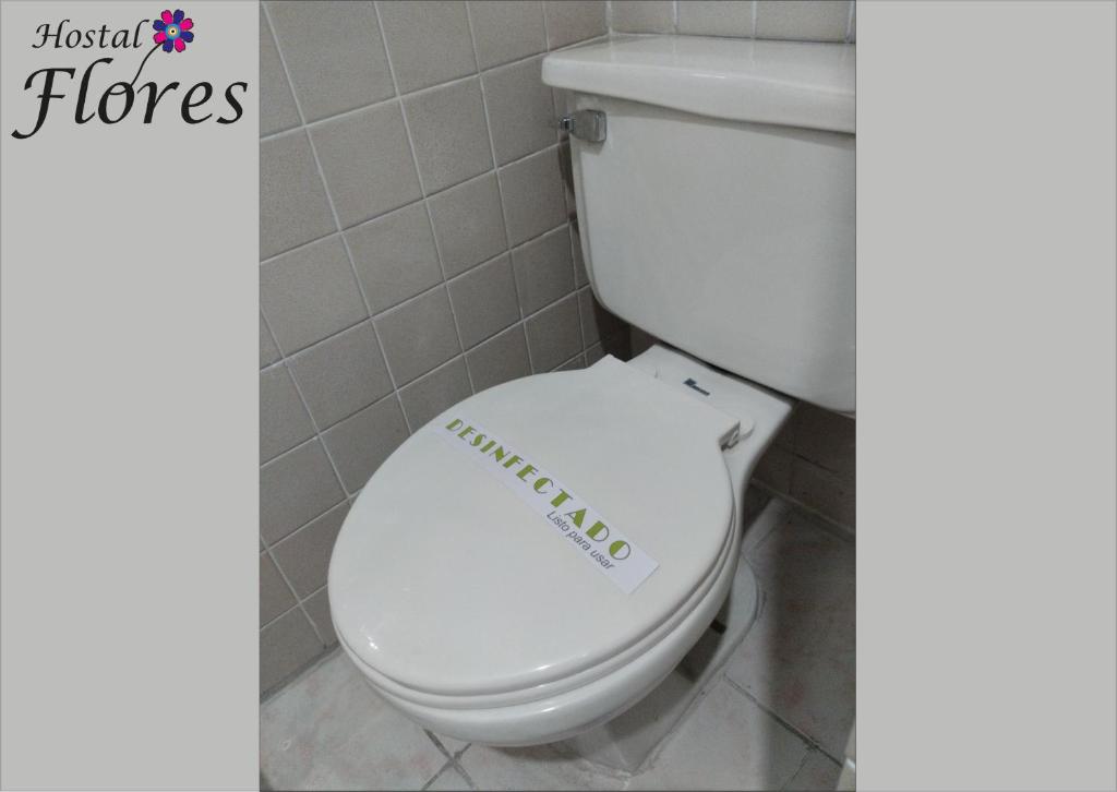 Koupelna v ubytování Hostal Flores