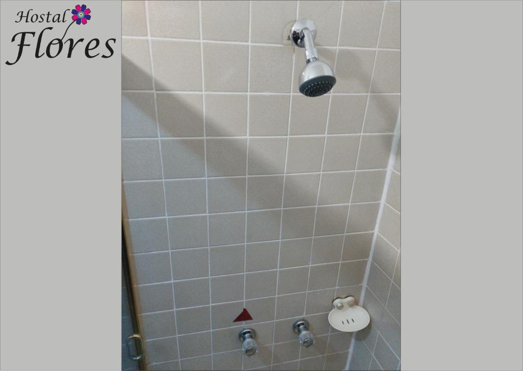 Koupelna v ubytování Hostal Flores
