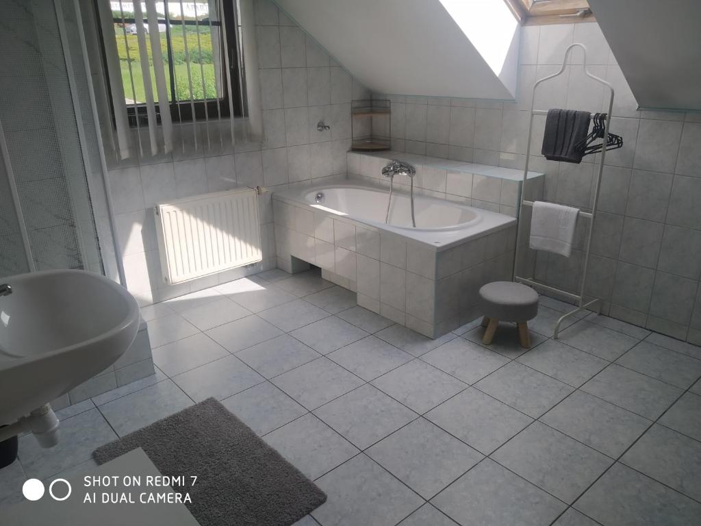 Kúpeľňa v ubytovaní Apartament przy Słonecznej
