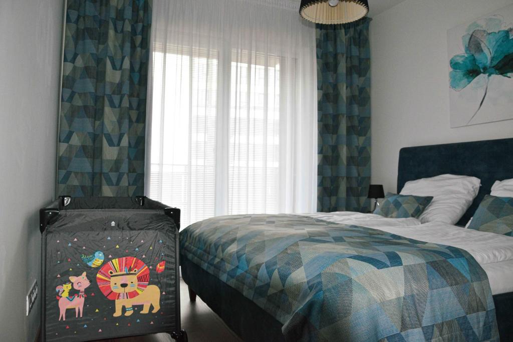 Postel nebo postele na pokoji v ubytování Tabáň Halifax apartment - city center & free parking
