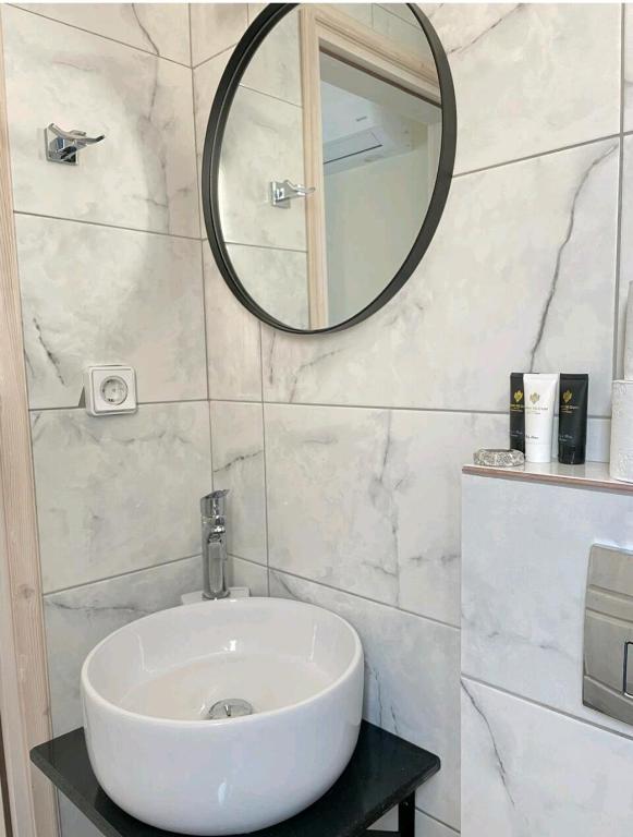 Koupelna v ubytování Casa Porphyra
