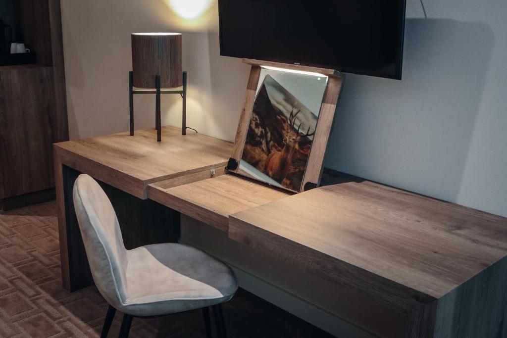 TV a/nebo společenská místnost v ubytování Hotel van der Valk Spier Dwingeloo