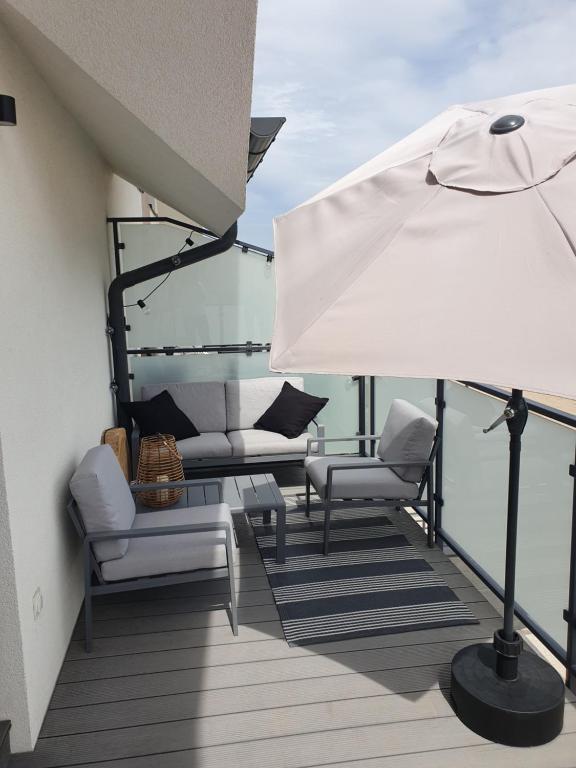 Balkón nebo terasa v ubytování Apartament Piaskowa Duna