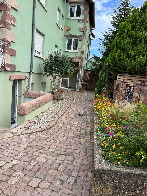 Zahrada ubytování L'appart du RIED