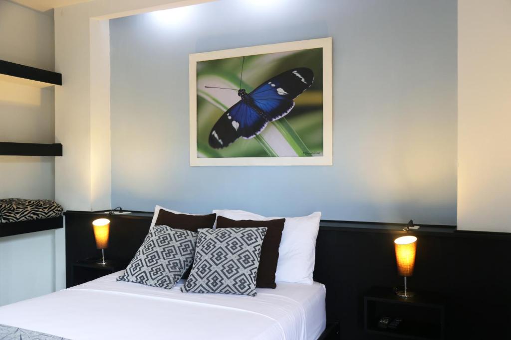 Postel nebo postele na pokoji v ubytování Hotel-Restaurante Ancora
