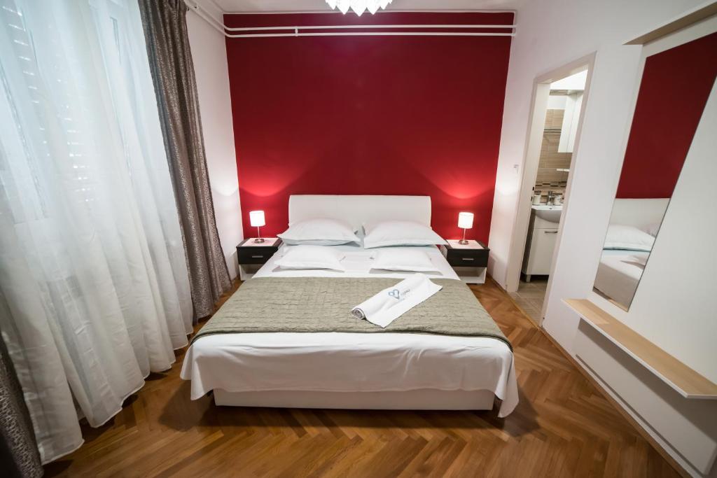 Posteľ alebo postele v izbe v ubytovaní Villa Magdalena, Biograd na Moru