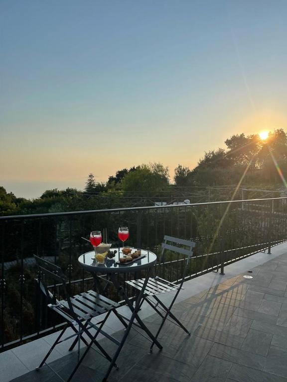 Balkón nebo terasa v ubytování B&B Sunset
