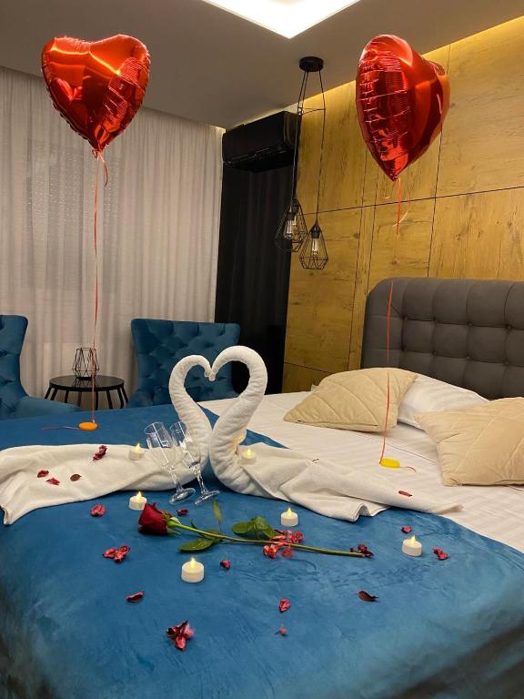 Postel nebo postele na pokoji v ubytování Spa Intimo Doboj