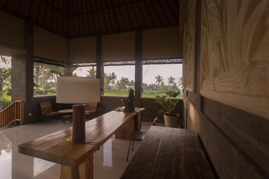Posezení v ubytování Manyi Village Ubud