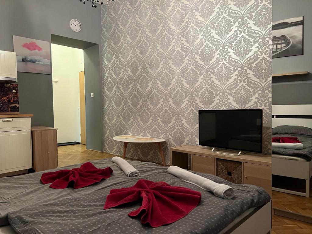 Postel nebo postele na pokoji v ubytování GLOBE Hostel Prague ADULTS ONLY