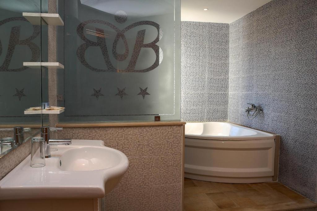Koupelna v ubytování Hotel Byzance