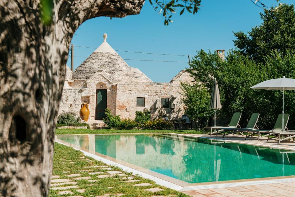 The swimming pool at or close to Trulli delle Sete