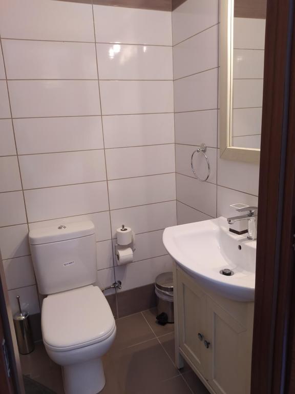 Koupelna v ubytování Ilios Hotel