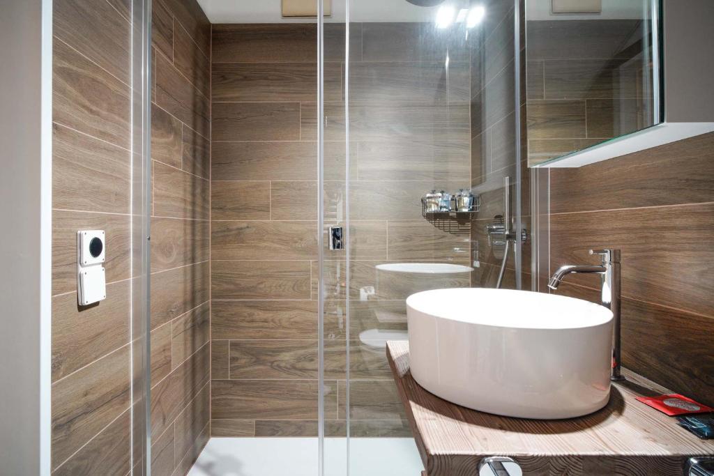 Koupelna v ubytování Relais Lucomagno