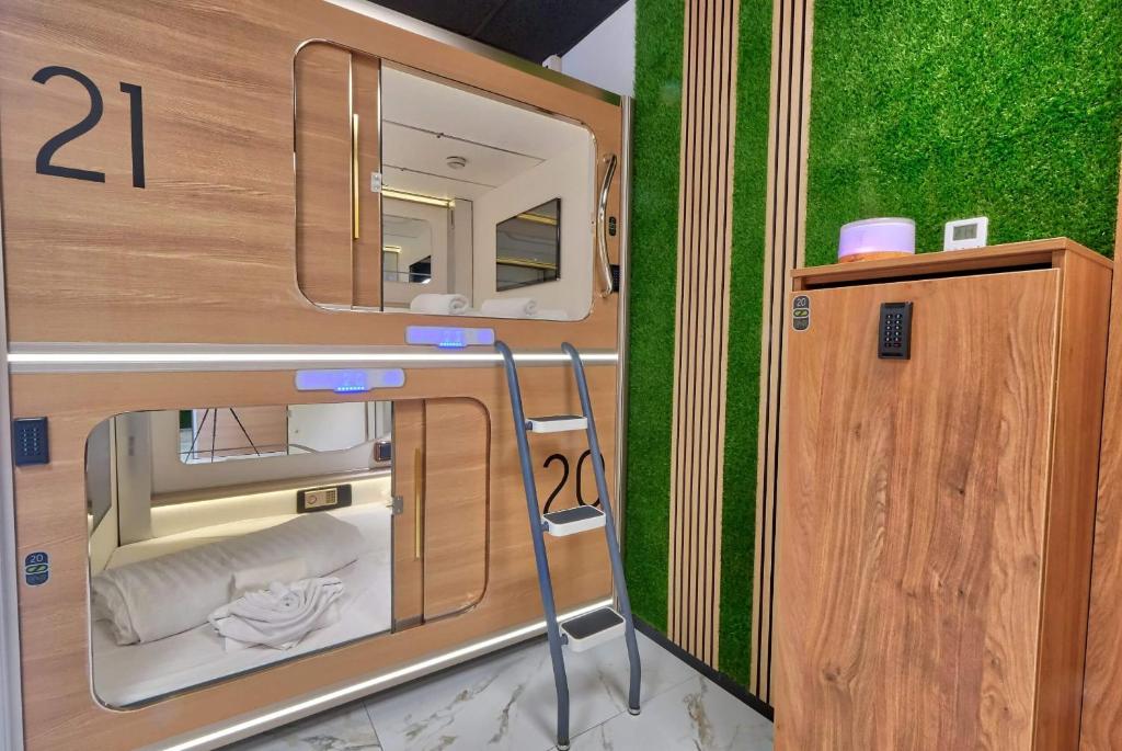 Koupelna v ubytování Ljubljana Capsule Hostel