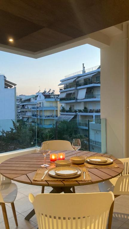 Balkón nebo terasa v ubytování Bright Luxury Apt.