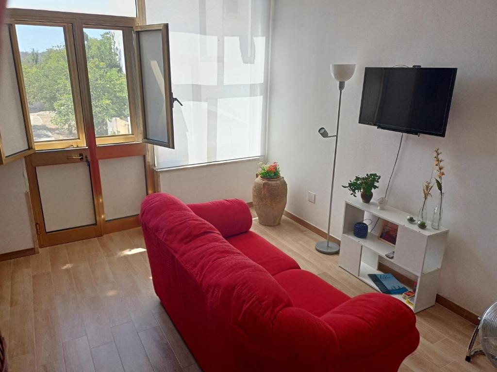 TV a/nebo společenská místnost v ubytování Casa Vrani