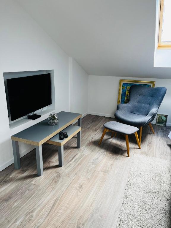 Televízia a/alebo spoločenská miestnosť v ubytovaní Apartment CENTRO