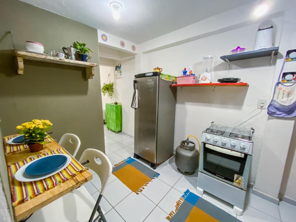 Kuchyň nebo kuchyňský kout v ubytování Tiny House