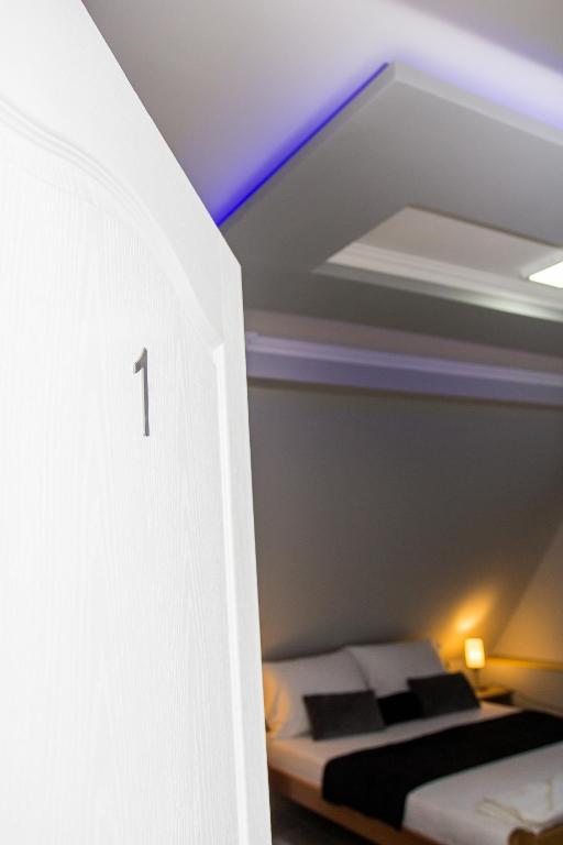 Krevet ili kreveti u jedinici u okviru objekta Feher Akac Guest House