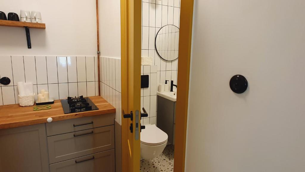 Kúpeľňa v ubytovaní Kurkowa Apartment