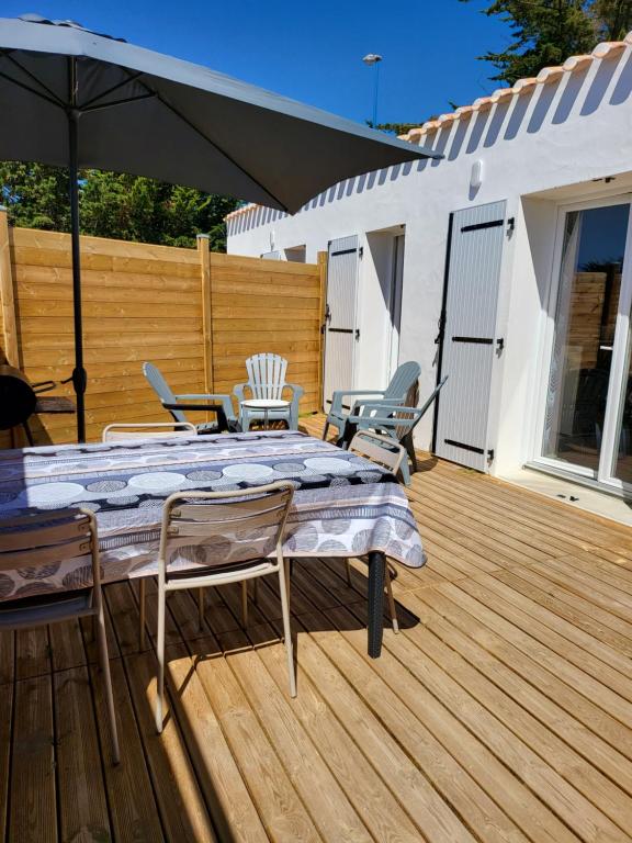 Patio alebo iná vonkajšia časť ubytovania ESCALE OCEAN A 800 m DE LA PLAGE