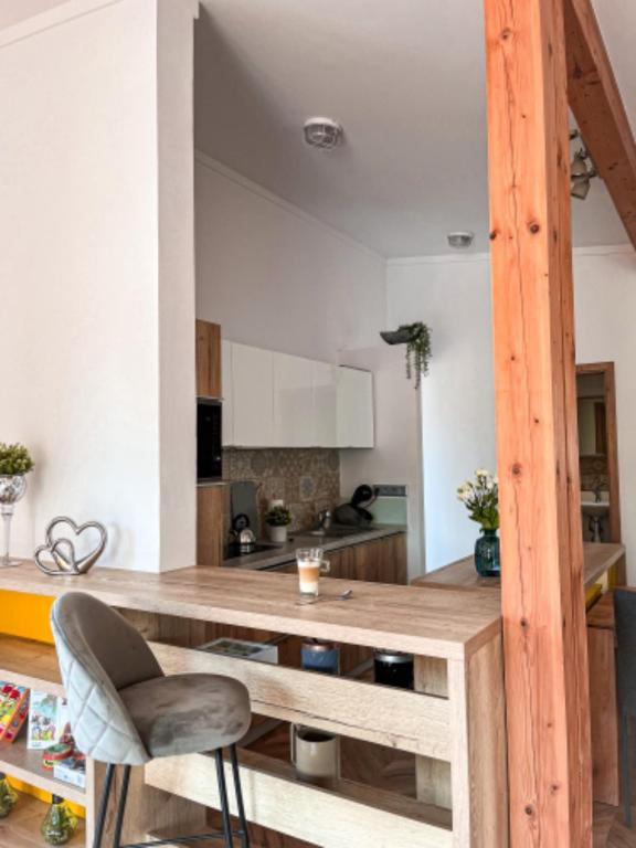 Kuchyň nebo kuchyňský kout v ubytování Apartmán NIKLAN