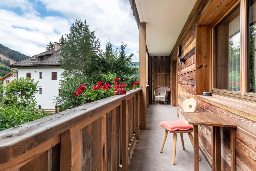 Balkón alebo terasa v ubytovaní Ciasa Rungg Monte Sella Suite