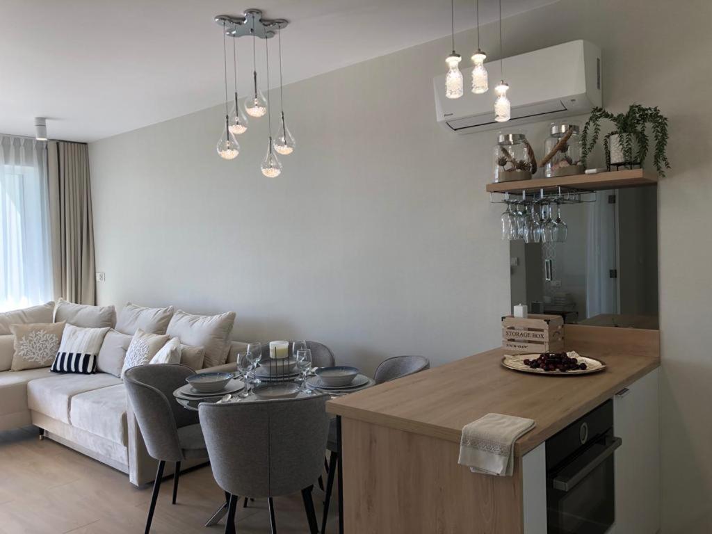 Kuchyň nebo kuchyňský kout v ubytování Westin House Apartamenty Baltic Premium