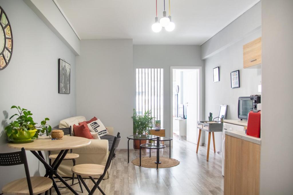 Kuchyň nebo kuchyňský kout v ubytování Ermou 18 Mosaics boutique apartment